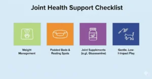 Infographic showing joint care tips for Maine Coon cats