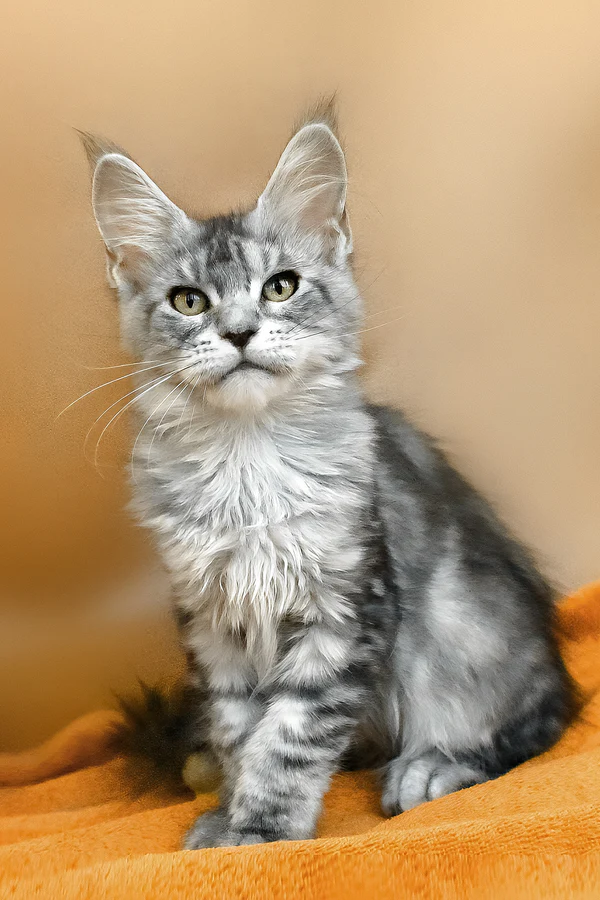 Female Black Silver Marble Maine Coon For Sale