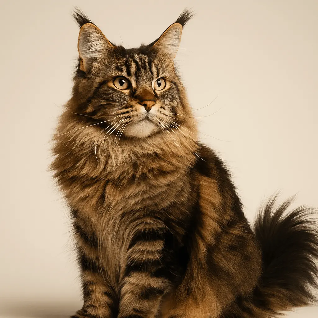 Maine Coon cat breed — fluffy, large domestic cat